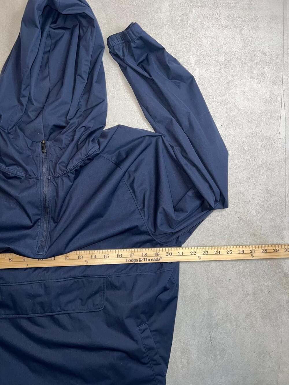 Zella Anorak Jacket Size M Blue Lightweight Half-Zip Pullover Hoodie - Picture 7 of 7